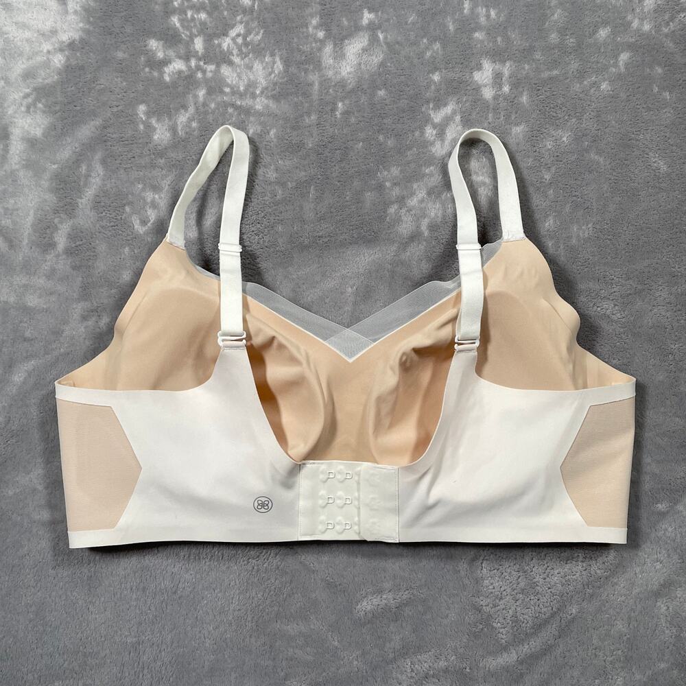 Honeylove CrossOver Bra XL White Beige Wireless Comfort Support Mesh Padded - Picture 2 of 7